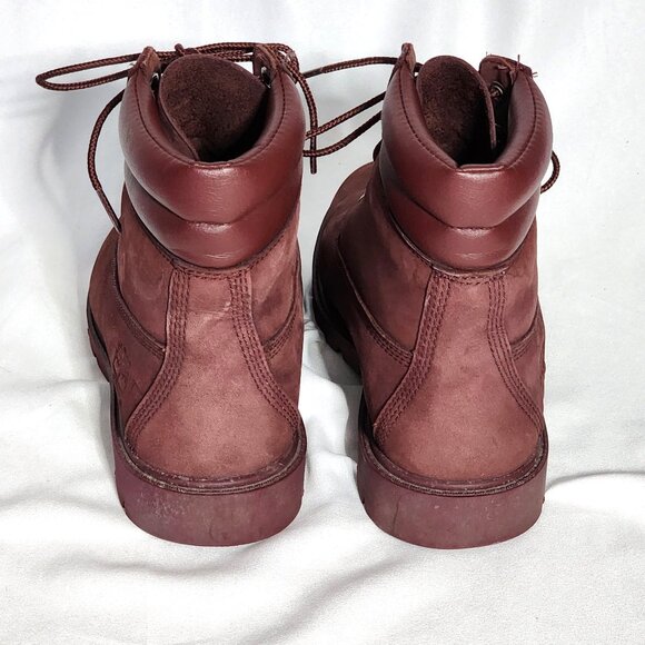 Timberland burgundy waterproof suede boots - Picture 4 of 11